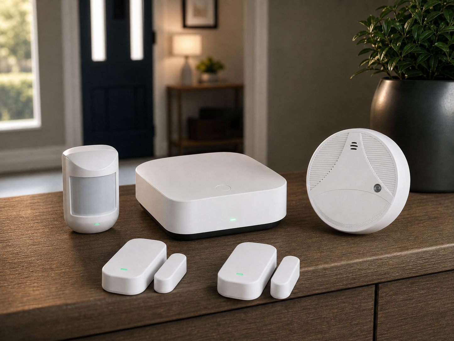 Connect 2 go Zoomer Kit with Security Hub 2 Door or Window Contacts 1 Motion Sensor and a Supervised Smoke Detector